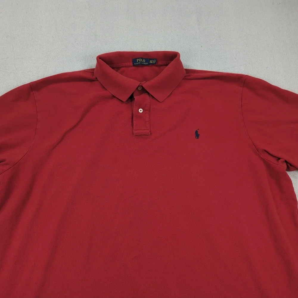 Polo Ralph Lauren Shirt Mens 4XLT Red Casual Preppy Golf